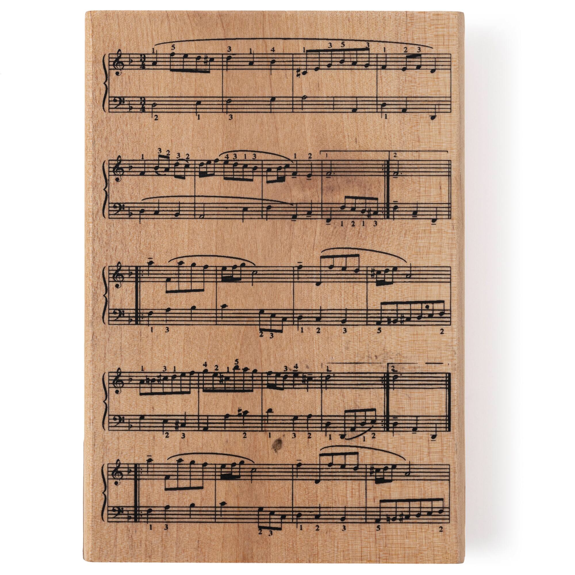 6 Pack: Sheet Music Wood Stamp by Recollections™